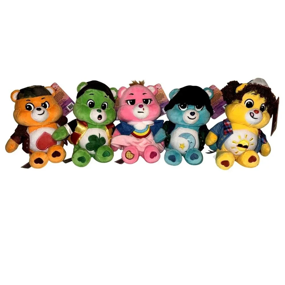 Netflix Care Bears X Stranger Things Fun Size 9" Plush Set Of 5 Includes Display - Picture 2 of 2